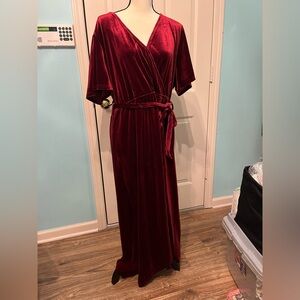 Burgundy velvety Baltic Born dress
